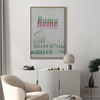Rome Watercolour Architecture Vertical Canvas Print