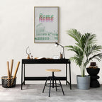 Rome Watercolour Architecture Vertical Canvas Print