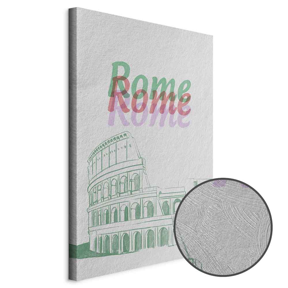 Rome Watercolour Architecture Vertical Canvas Print