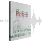 Rome Watercolour Architecture Vertical Canvas Print