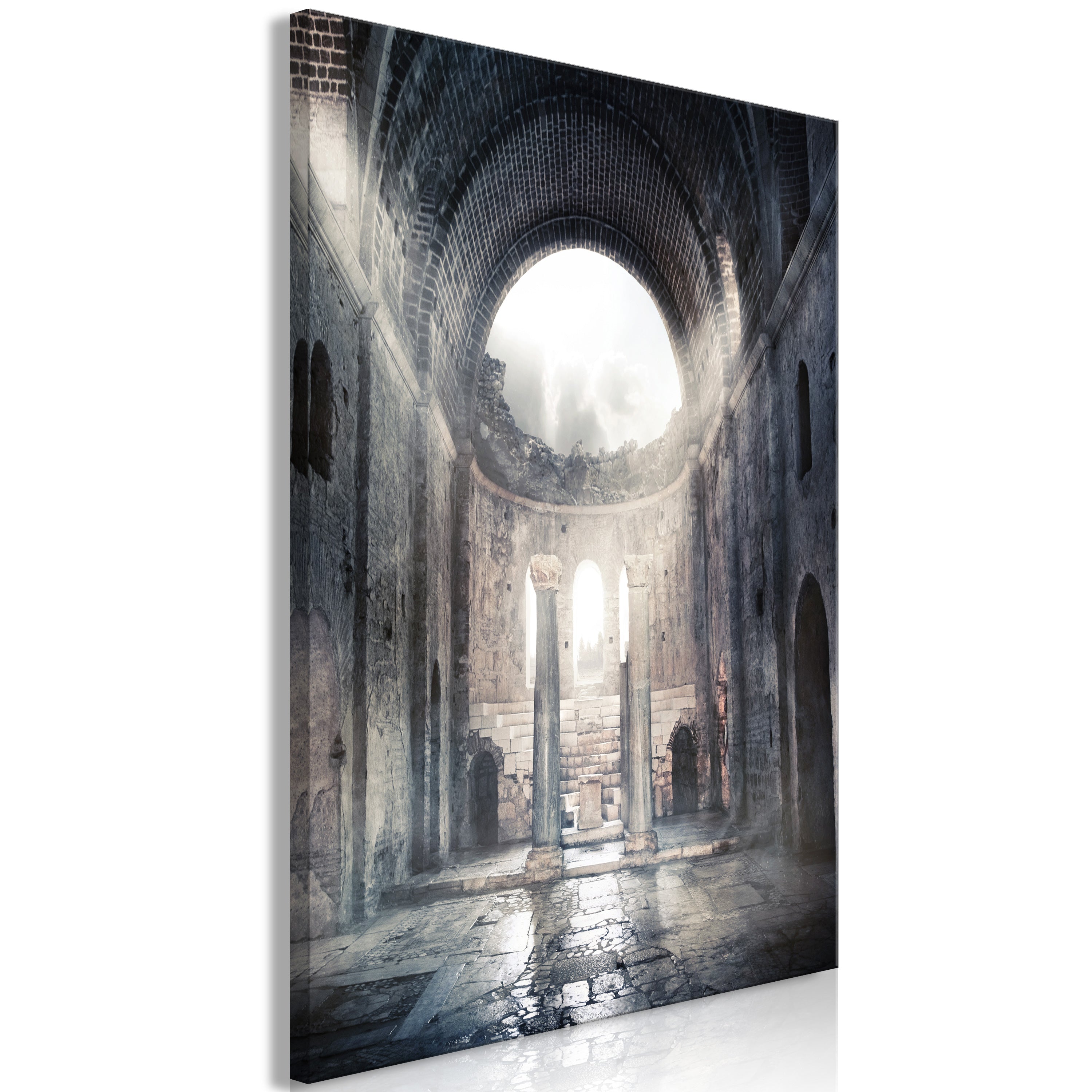 Canvas Print Cityscape Wall Art - Chamber of Secrets (1 Part) Vertical