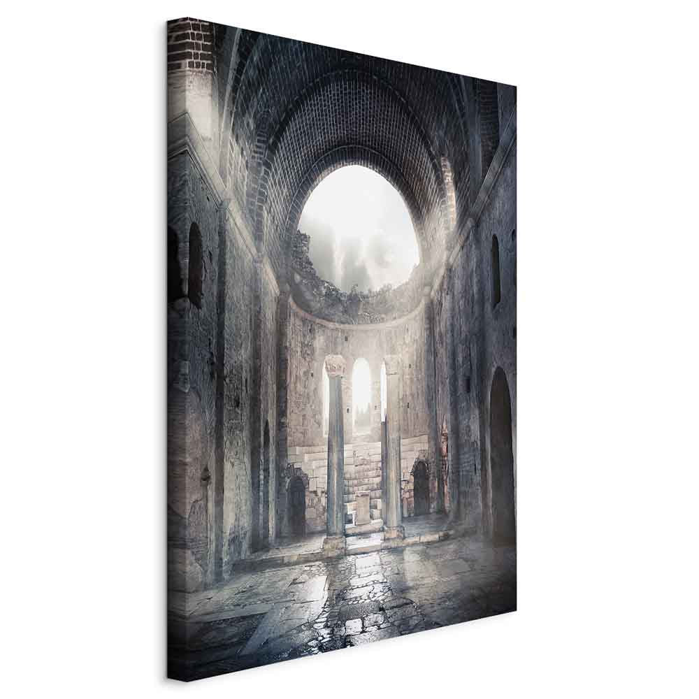 Stone Chamber Architecture Vertical Canvas Print