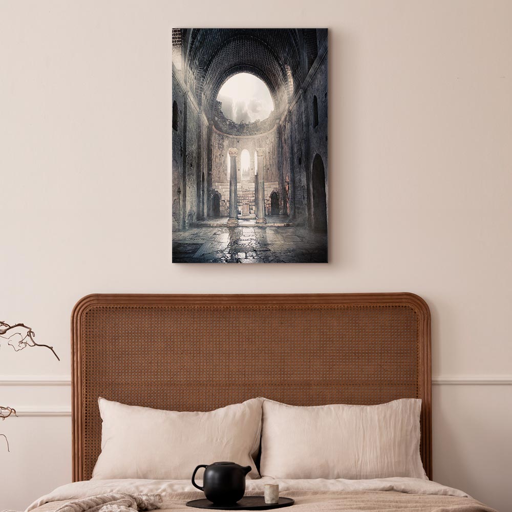 Stone Chamber Architecture Vertical Canvas Print