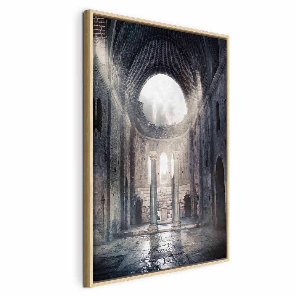 Stone Chamber Architecture Vertical Canvas Print