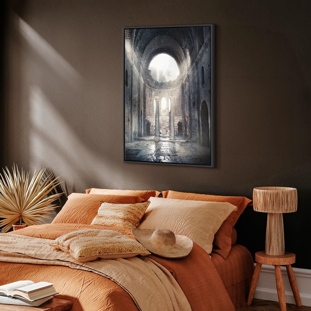 Stone Chamber Architecture Vertical Canvas Print