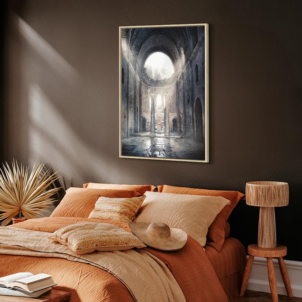 Stone Chamber Architecture Vertical Canvas Print