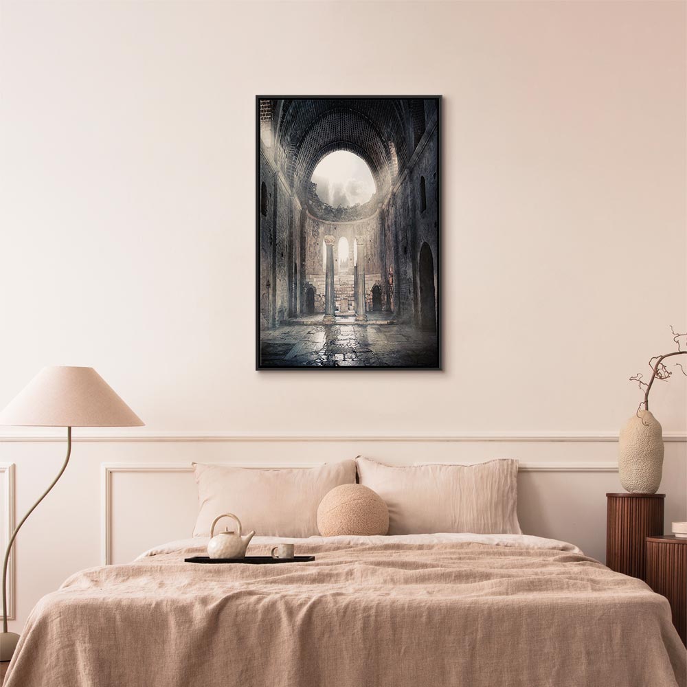 Stone Chamber Architecture Vertical Canvas Print