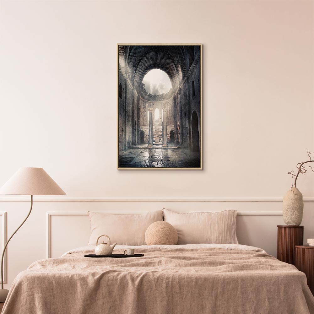 Stone Chamber Architecture Vertical Canvas Print