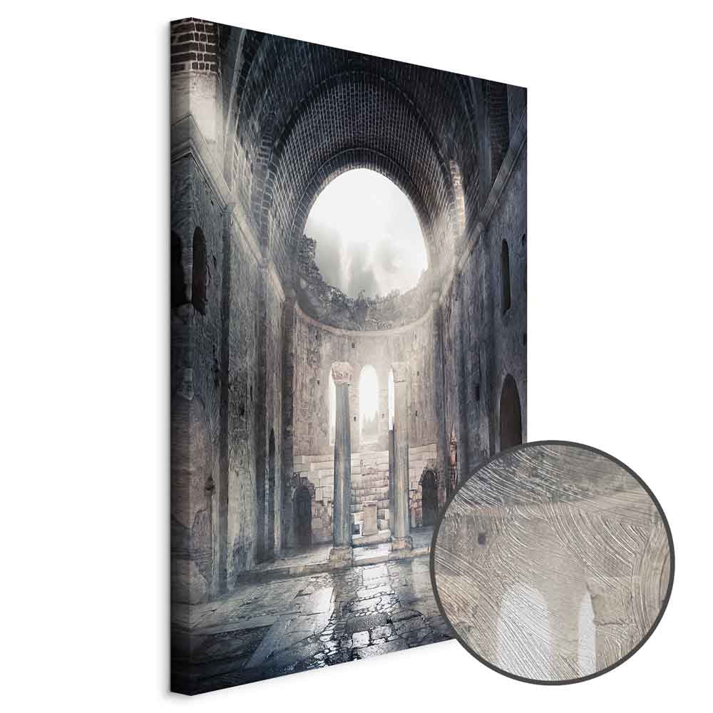 Stone Chamber Architecture Vertical Canvas Print