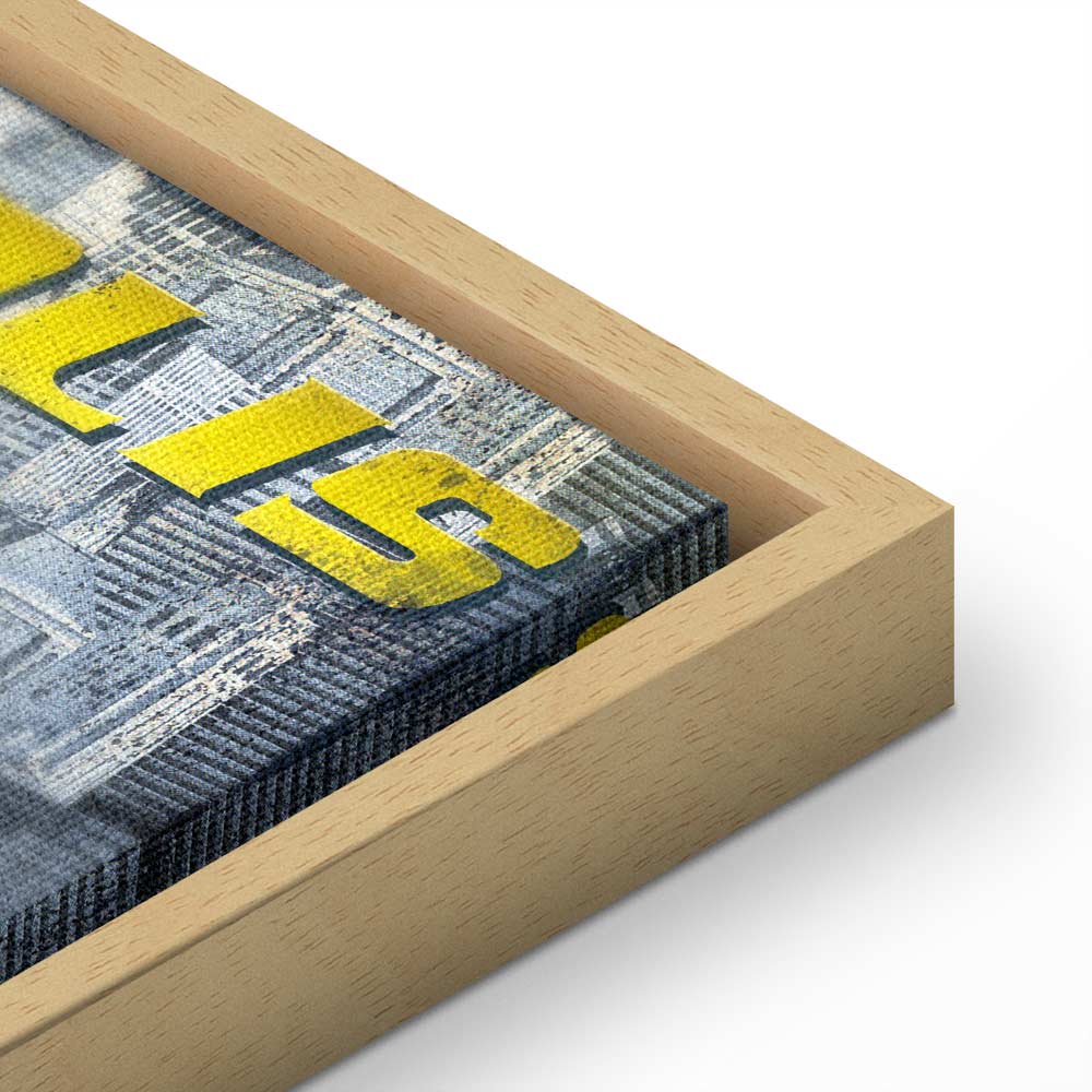 Metropolis Skyline Typography Canvas Print