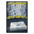 Metropolis Skyline Typography Canvas Print