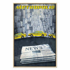 Metropolis Skyline Typography Canvas Print