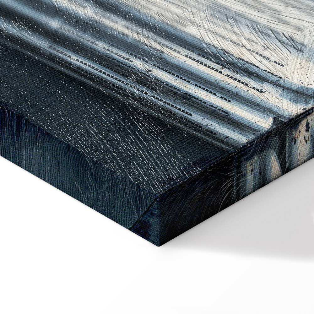 Metropolis Skyline Typography Canvas Print