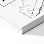 Gdansk City Plan Map Vertical Canvas Print