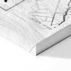 Gdansk City Plan Map Vertical Canvas Print