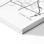 Lodz City Plan Map Vertical Canvas Print