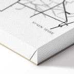 Lodz City Plan Map Vertical Canvas Print