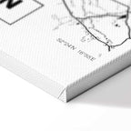 Poznan City Plan Map Vertical Canvas Print