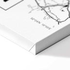 Poznan City Plan Map Vertical Canvas Print