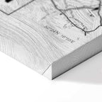 Poznan City Plan Map Vertical Canvas Print