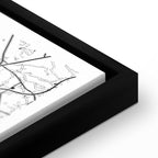 Warszawa City Plan Map Vertical Canvas Print