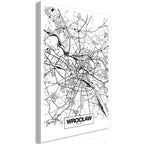 Canvas Print City Plan: Wroclaw (1 Part) Vertical