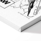 Wroclaw City Plan Map Vertical Canvas Print