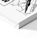 Wroclaw City Plan Map Vertical Canvas Print