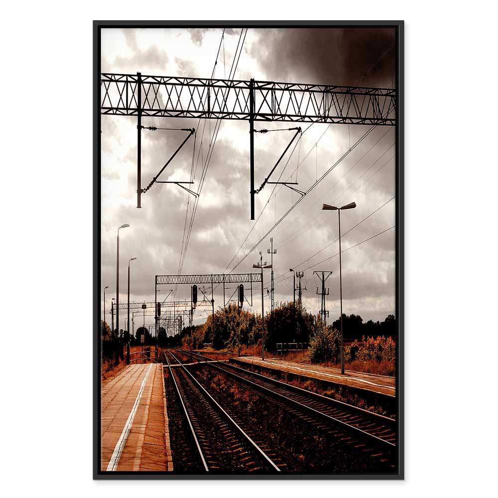 Cloudy Sky Landscape Vertical Canvas Print
