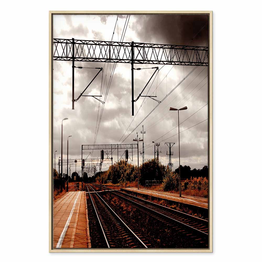 Cloudy Sky Landscape Vertical Canvas Print