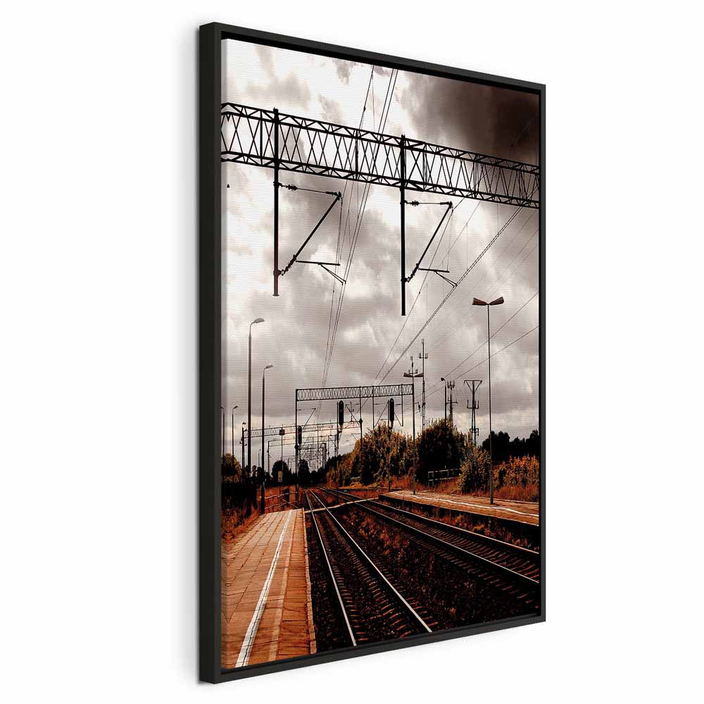 Cloudy Sky Landscape Vertical Canvas Print
