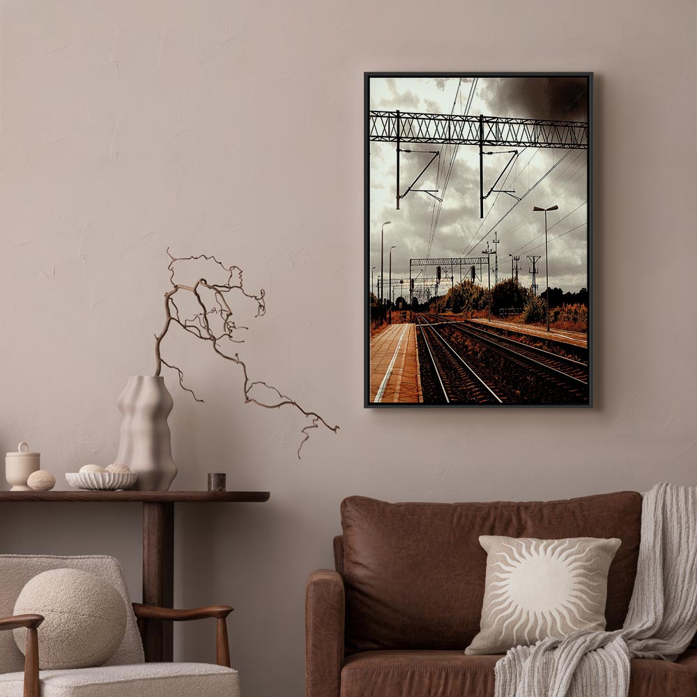 Cloudy Sky Landscape Vertical Canvas Print