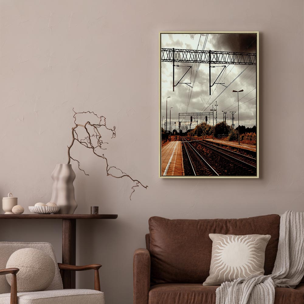 Cloudy Sky Landscape Vertical Canvas Print