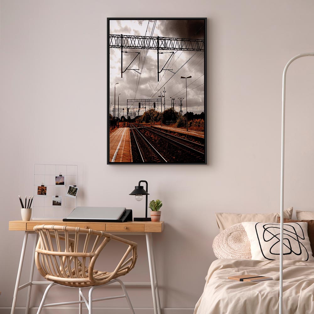 Cloudy Sky Landscape Vertical Canvas Print