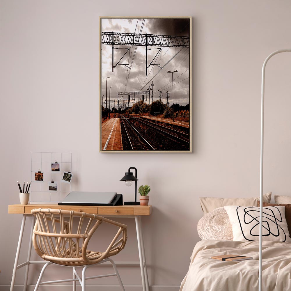 Cloudy Sky Landscape Vertical Canvas Print