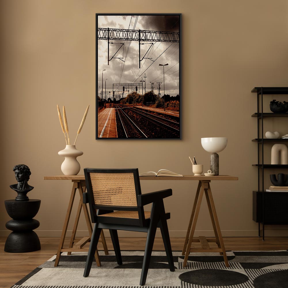 Cloudy Sky Landscape Vertical Canvas Print
