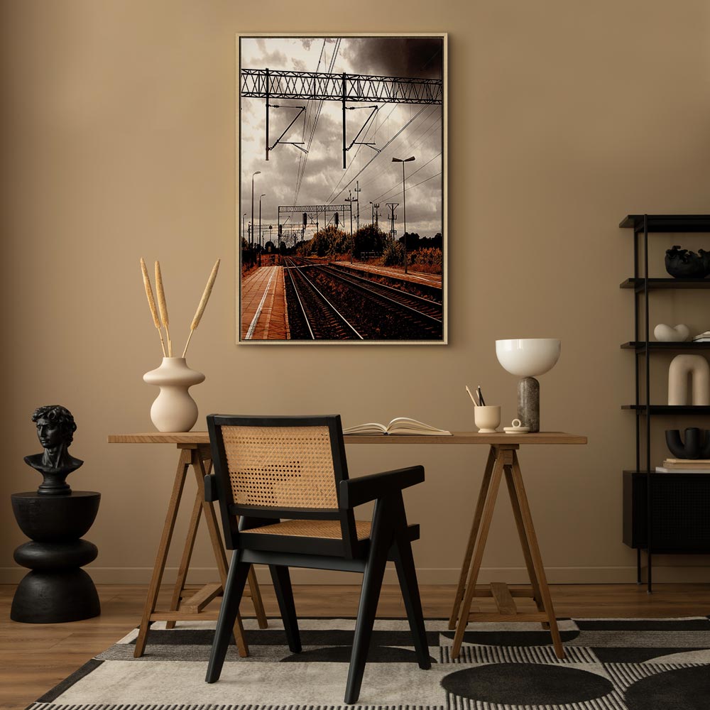 Cloudy Sky Landscape Vertical Canvas Print