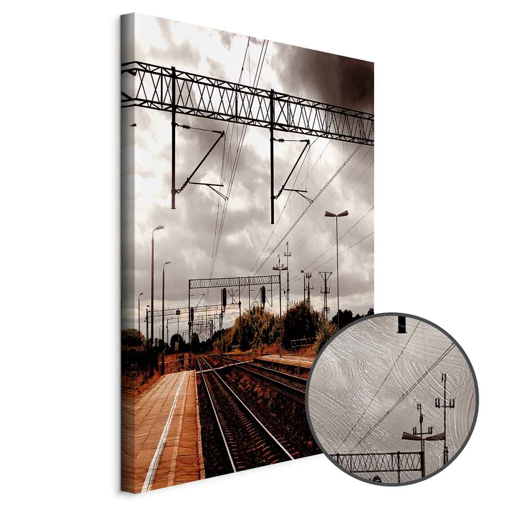 Cloudy Sky Landscape Vertical Canvas Print