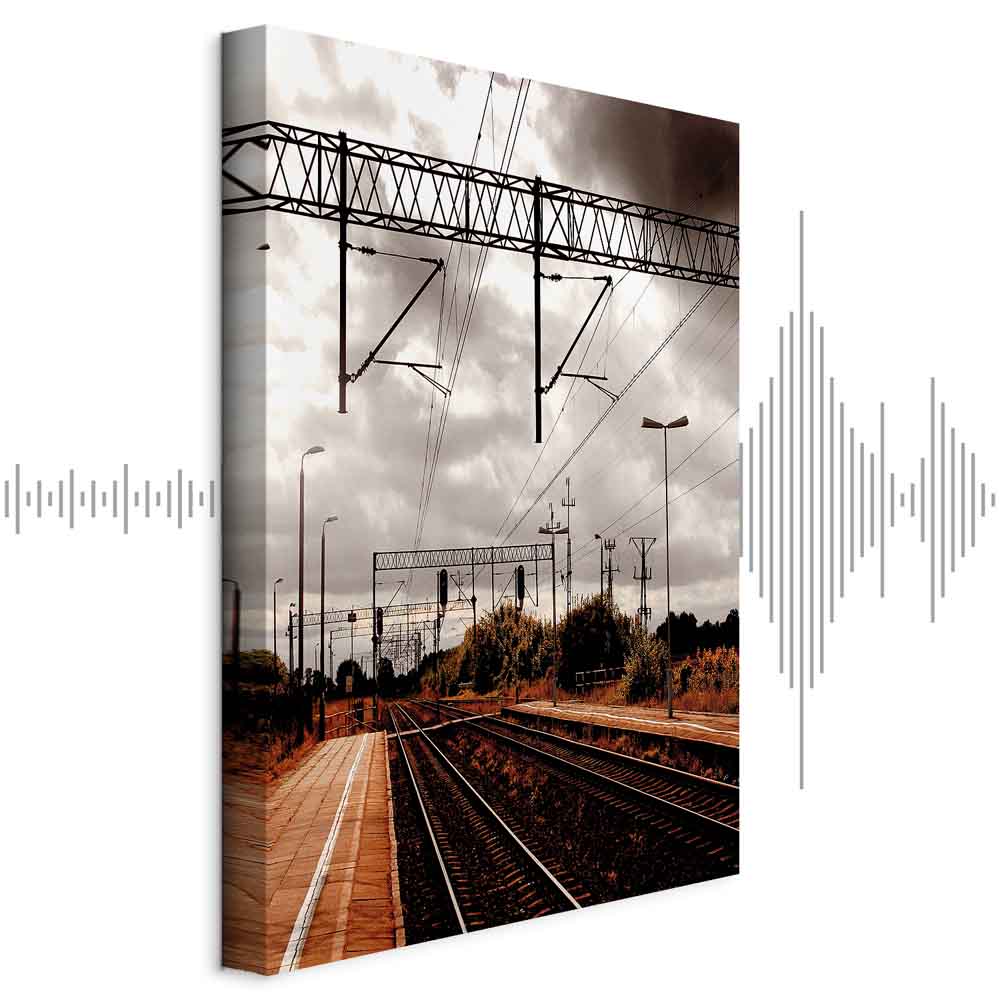 Cloudy Sky Landscape Vertical Canvas Print