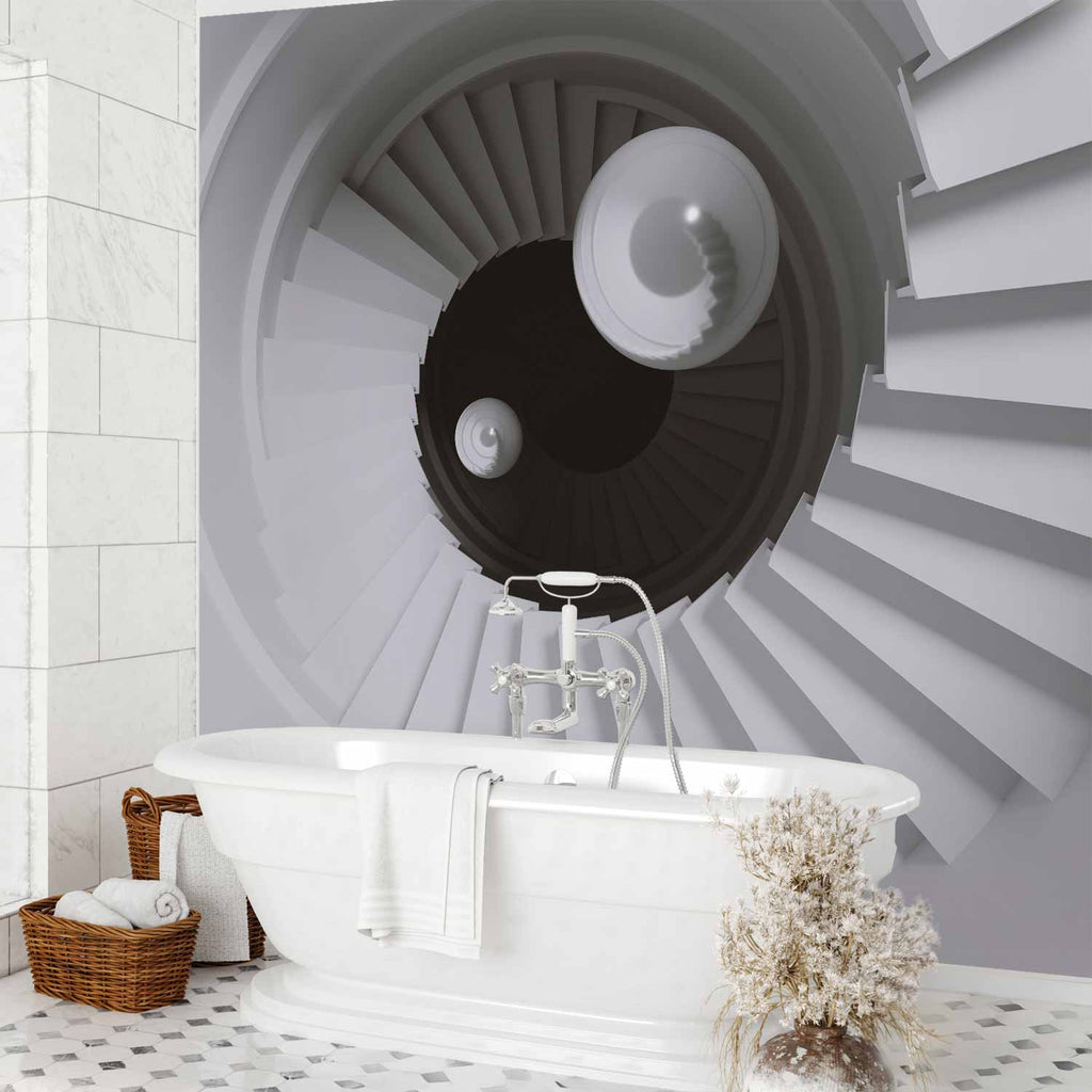 3D Geometric Time Tunnel Wall Mural