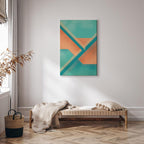 Abstract Geometric Stairs Composition Canvas Print