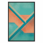 Abstract Geometric Stairs Composition Canvas Print