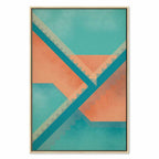 Abstract Geometric Stairs Composition Canvas Print