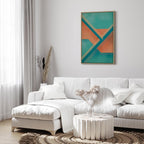 Abstract Geometric Stairs Composition Canvas Print