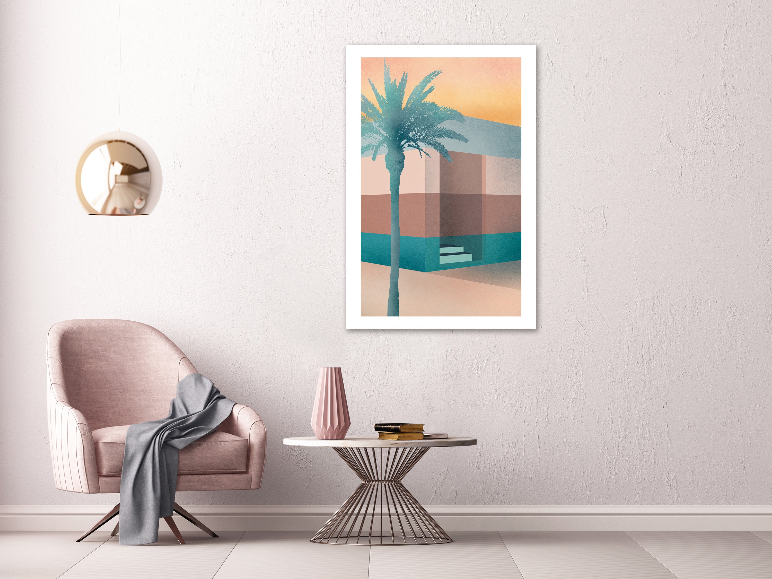 Pastel Alley Canvas Print Vertical (1 Part)