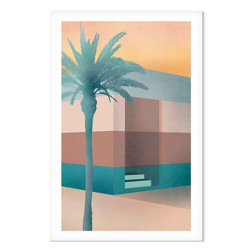Pastel Tropical Alley Canvas Print