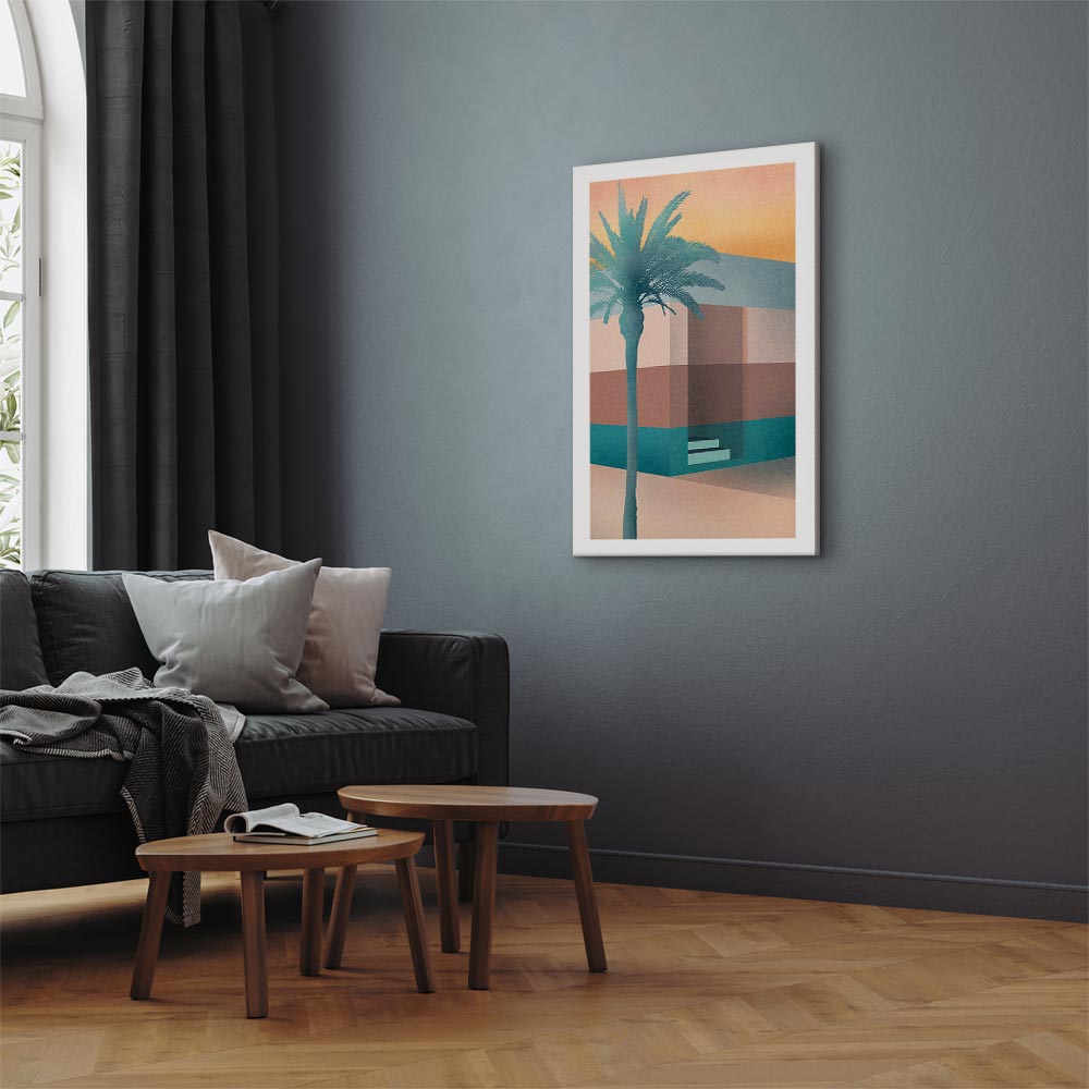 Pastel Tropical Alley Canvas Print