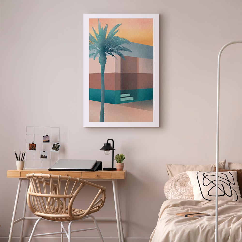 Pastel Tropical Alley Canvas Print