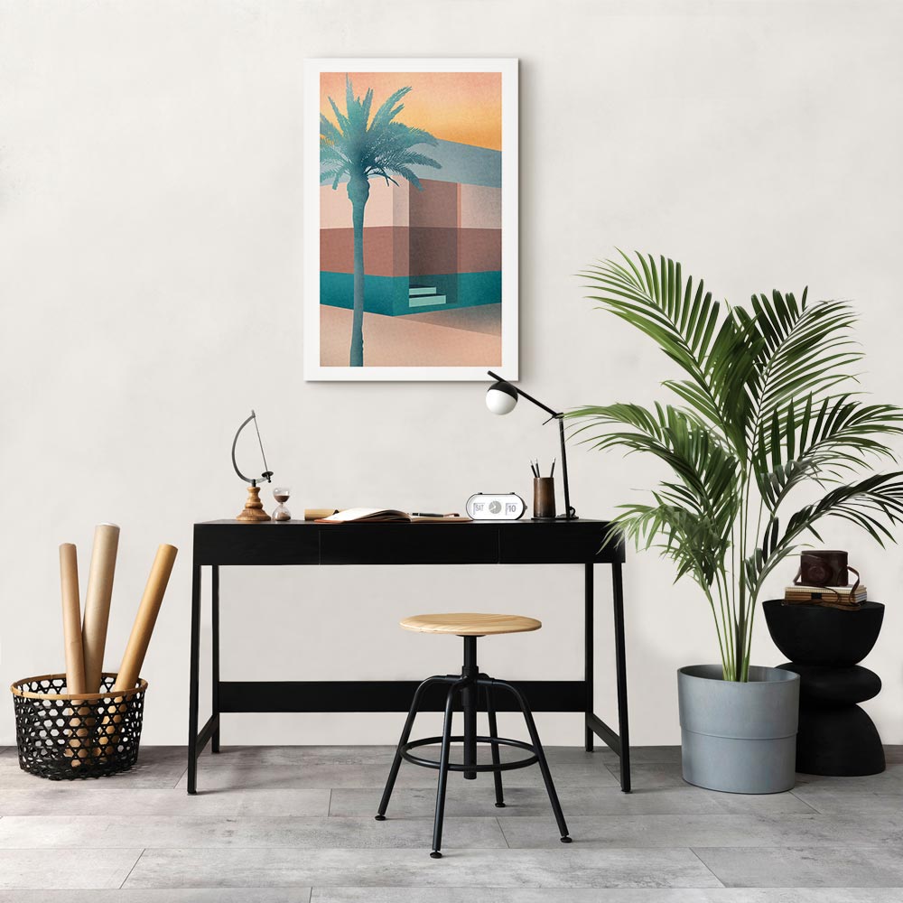 Pastel Tropical Alley Canvas Print