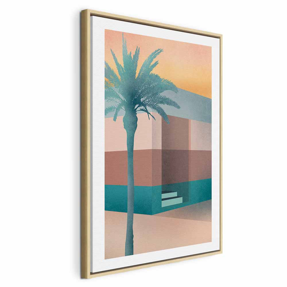 Pastel Tropical Alley Canvas Print